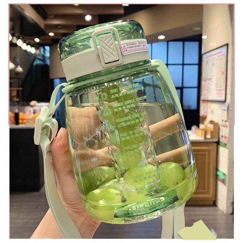 1300 мл пластиковая большая чашка для живота, чашка для занятий спортом на открытом воздухе, большой емкости с соломинкой и ручкой, портативная спортивная бутылка