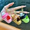 Bounce Car Keyring Panda Capybara Pendant Unique Cartoon Animals Dolls  Charms