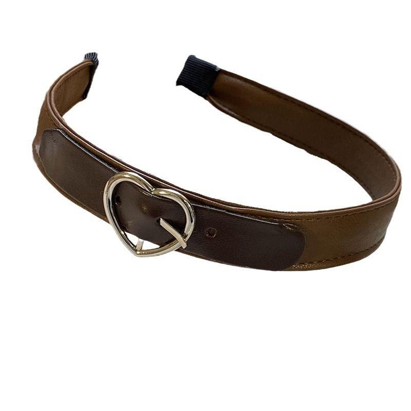 1 шт. Цвета осени! Кофейного цвета пряжка ремня, повязка на голову в форме сердца, новая женская повязка на голову, повязка на голову Майяр