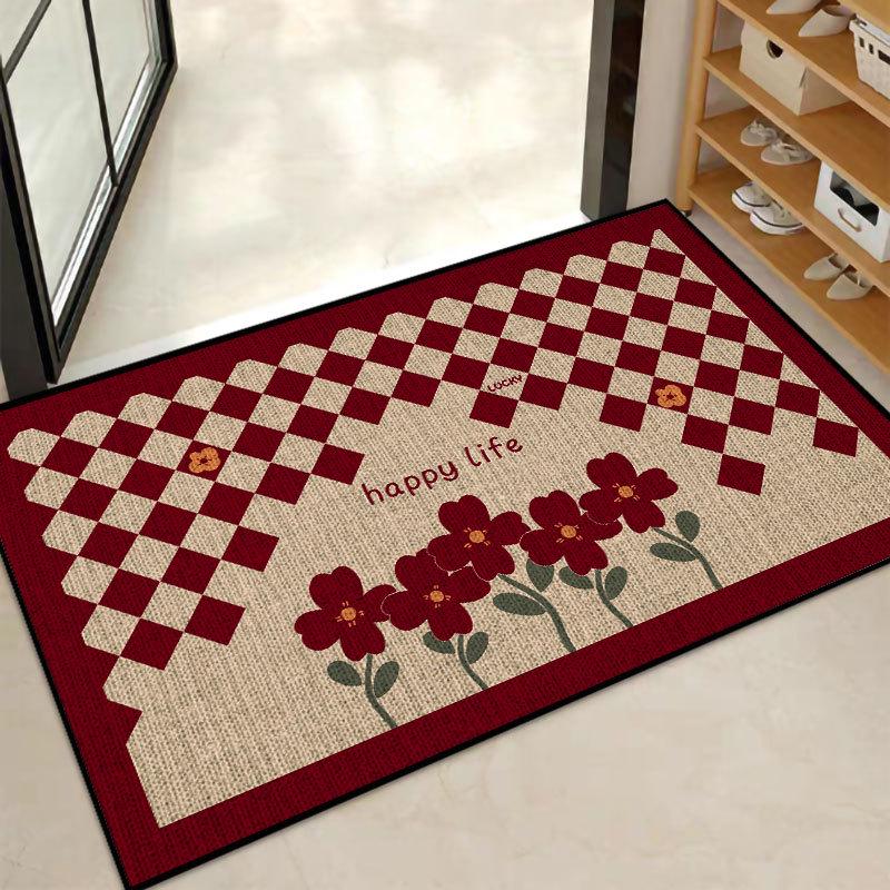 Моющиеся нескользящие коврики для двери: Абсорбирующее резиновое полотно для ванной комнаты, туалета, кухни