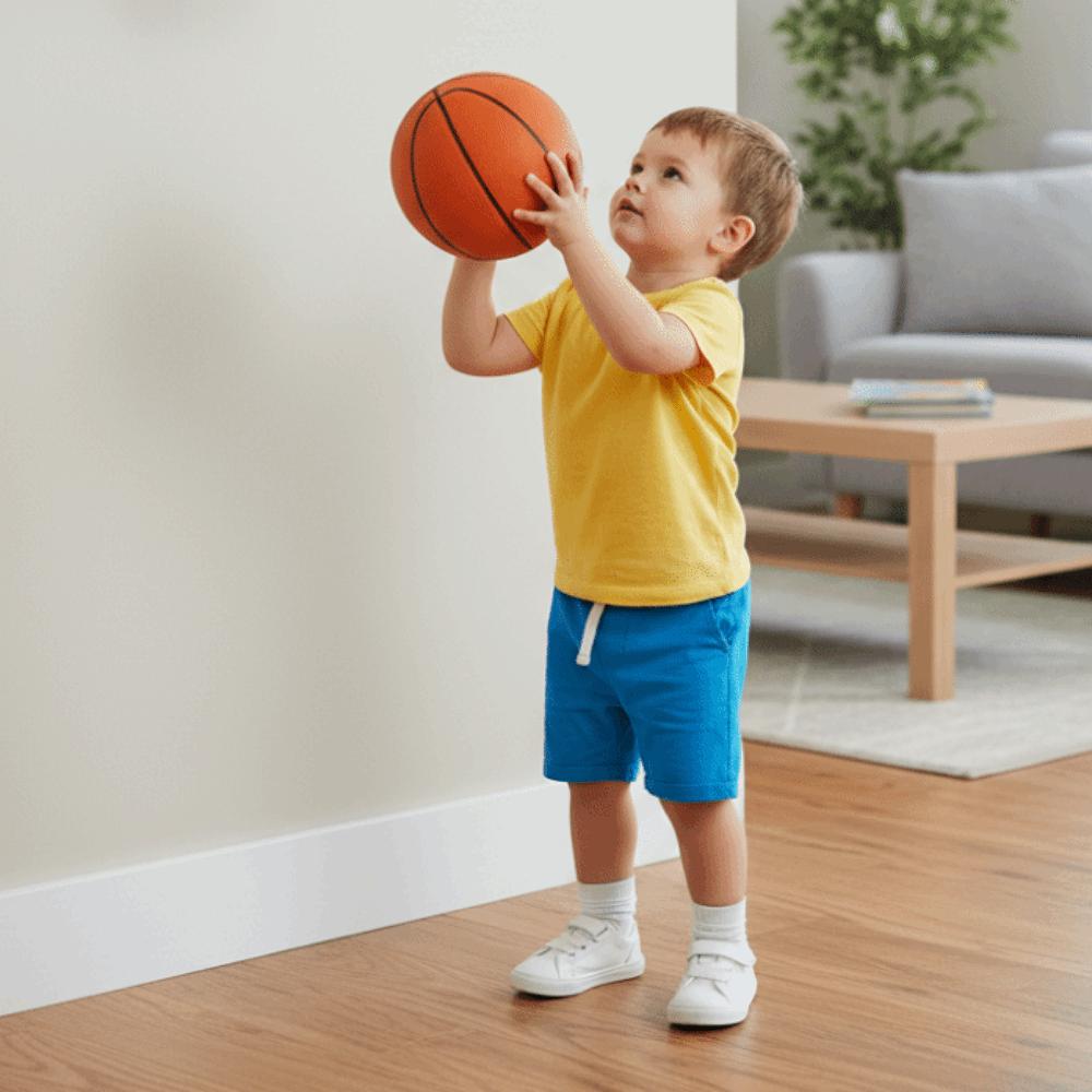 No-Drill Installation Toddler Basketball Hoop Foldable Kids Basketball Set Indoor Play