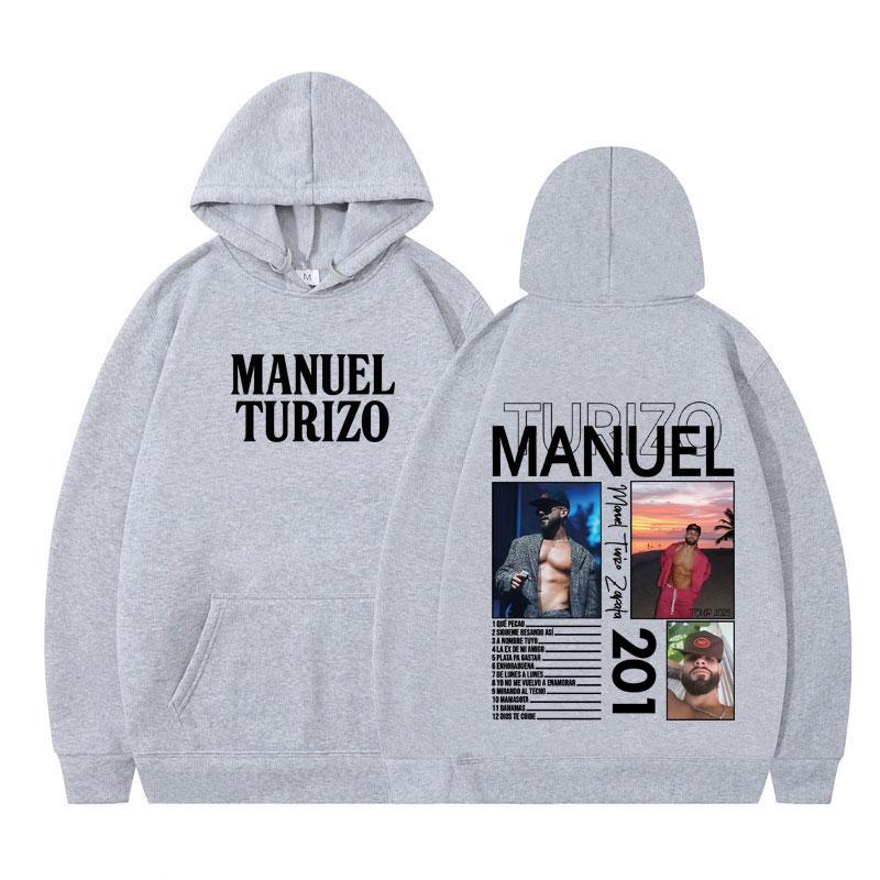 Rapper Manuel Turizo Tour 2025 Fashion Graphics Hoodie Men Women Gothic Punk Casual Pullover Long Sleeves Hip-hop Sweatshirts