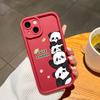 Для iPhone 16 15 14 13 12 11 Pro Max XS Max XR X SE 8 7 мягкий силиконовый чехол с милым рисунком панды для защиты линз