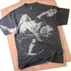 James Cook Handmade Bleached T-Shirt: Faded Black Cotton Unisex Tee