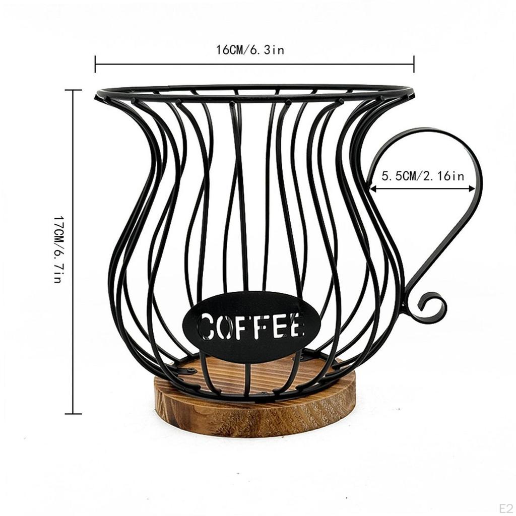 Держатель для кофейных капсул, корзина для капсул, металлическая проволока с ручкой, органайзер для хранения