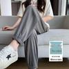 Petite Ice Silk Drawstring Sweatpants, Women's Summer Thin Lantern Style, Mosquito-Proof, Cuffed for Cool Comfort.