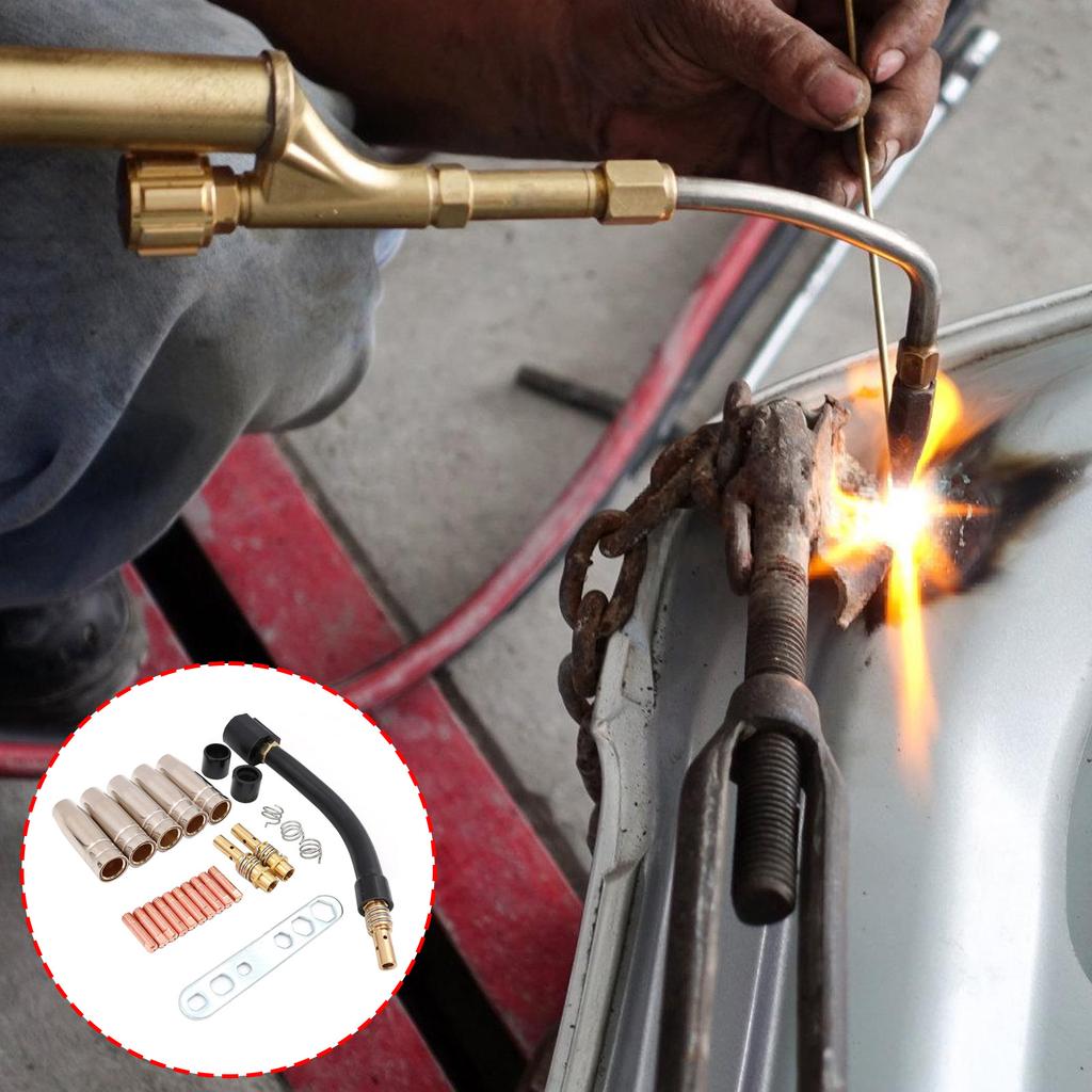 Комплект для сварки MIG из 24 предметов для горелки 15AK, включая наконечник сопла, гибкую трубку и изоляционные рукава для автомобильных металлоконструкций