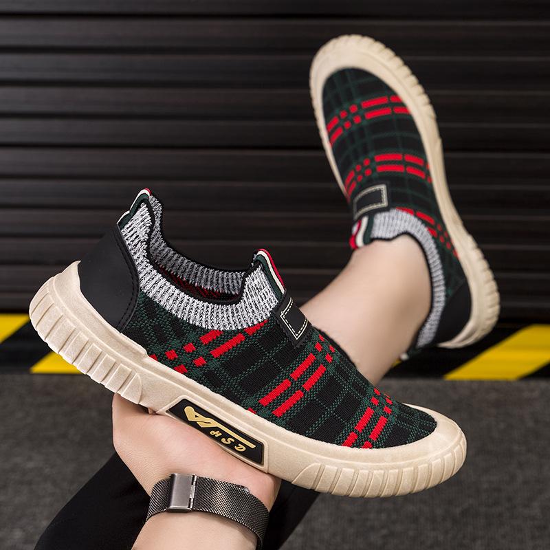 Носки с одной педалью, летняя новая обувь 2024 года, сетчатая дышащая обувь, ленивая обувь, сетчатая спортивная и мужская обувь для отдыха, тканевая обувь