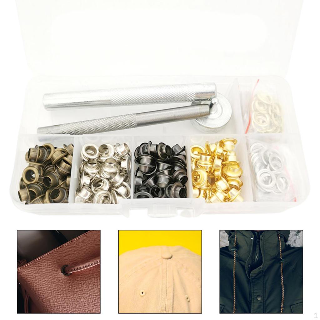 Люверсы 5 мм () с 3 шт. Установить круглые для холста DIY-проектов Ткань Одежда