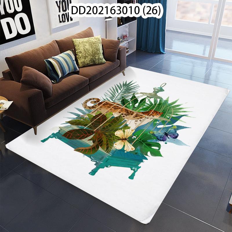 Green Plant Leaves Kids Room Rug Doormat Prayer Mat Hallway Carpet Carpet In The Bedroom Kitchen Mat Alfombra Tapete