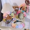 Colorful Children Flower Headband Hair Hoop Bridal Crown Hair Accessories Floral Garland  Women