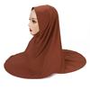 Malay Double Chin Undercap Muslim Women Solid Color Inner Scarf Islamic Instant Hijab Ladies Cap Crystal Hemp Bonnet Hat 80*55cm