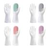 32CM Multifunctional Magic Brush Dishwashing Glove Rubber Kitchen Housework Cleaning Silicone Waterproof Gloves