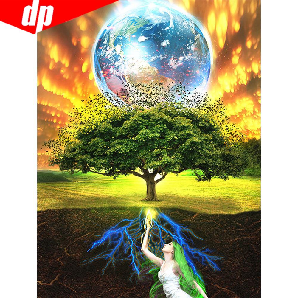 Diamond Embroidery Tree Fantasy Diamond Painting 5d Scenery Full Round Picture