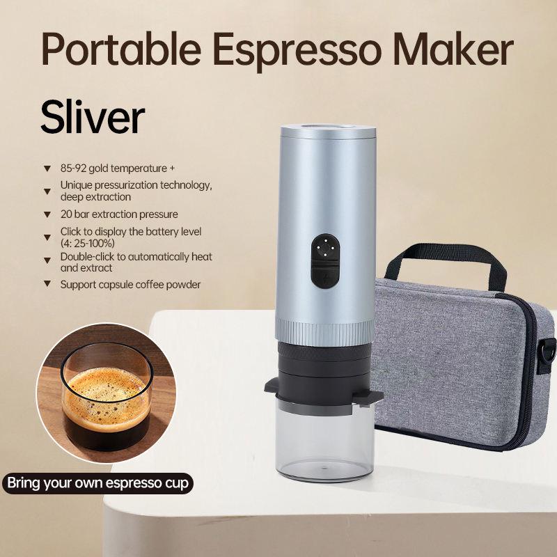 Portable Electric Espresso Machine with Digital Display for Travel