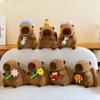 Designs Backpack Capybara Large Capacity Cartoon Animal Plush Doll Bag Flower