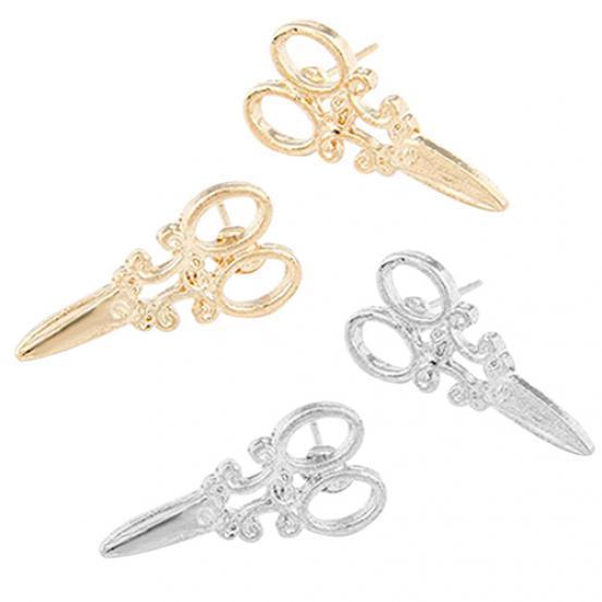 Женские мини-ножницы, серьги-шпильки, очаровательные серьги в стиле панк, ювелирные изделия, подарок, золотой, серебряный тон