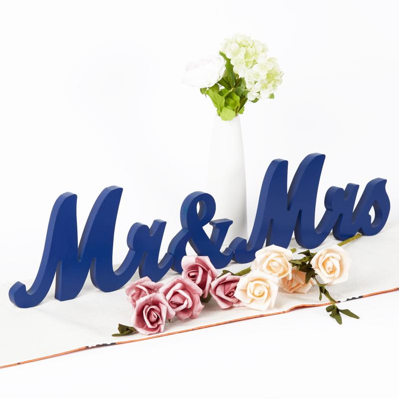 1 Set Wooden Mr  And  Mrs  Letter  Ornament Wedding Props Large Photography Props
