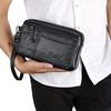 Fashion Genuine Cow Leather Men's Leather Clutch Purse Wallet Men Wrist Bag Business Men's Bag