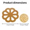 Thickened Wooden Trivets for Hot Pots Pans Hollow Carved Heat Resistant Coasters Non-Slip Round Wood Hot Pads for Kitchen Decor
