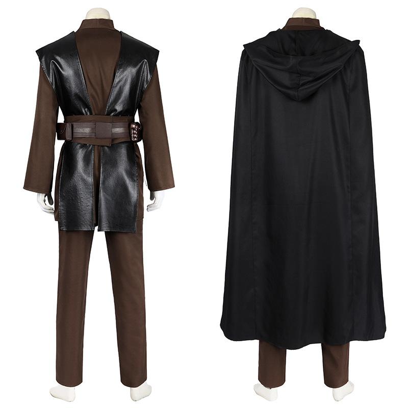 SW Prequel Cosplay Anakin Skywalker Men Costume Halloween Costume with Cloak Masquerade Carnival Party Outfits for Adult