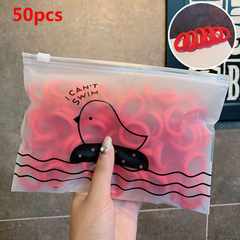 50/100 шт./компл. держатель для хвоста для девочек эластичные резинки для волос детские модные красочные аксессуары для волос