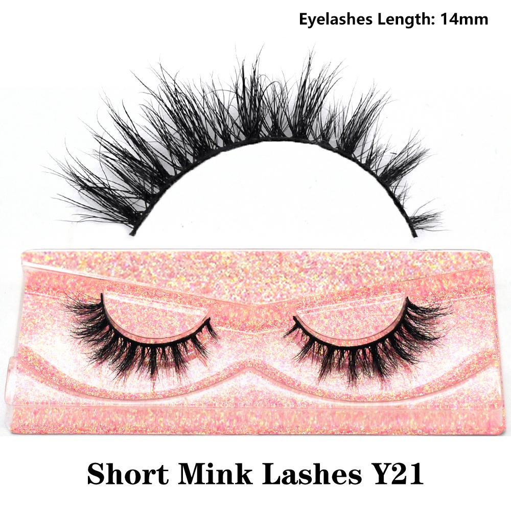 FOXESJI Mink Half Lashes Extension Natural Daily Reusable Short Strip Eye Lashes Mink Fluffy Soft Half False Eyelashes Make Up