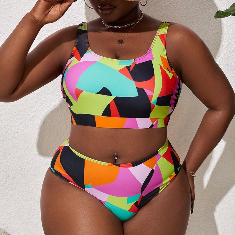 2024 Большой размер Зарубежный Европейский и Американский Сексуальный Купальник Бикини для Женщин