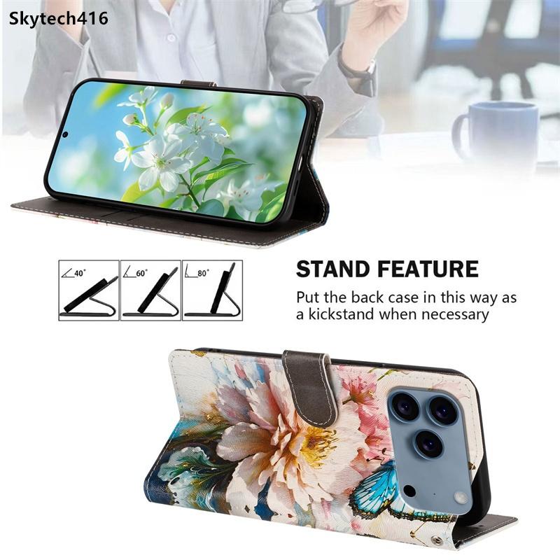Leather Wallet Flip Case For ZTE Blade A35 Core Lite A56 A76 V40 V41 V50 V60 Smart V70 Design Max Vita Optus X Max Australia Pro 4G 5G Cover