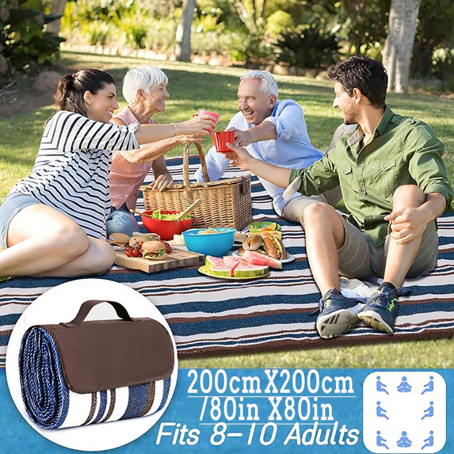 Водонепроницаемый Пескостойкий Складной Уличный, Очень Большие Одеяла для Пикника, Модная Удобная Сумка, Пляжный Коврик для Весенне-Летнего Кемпинга