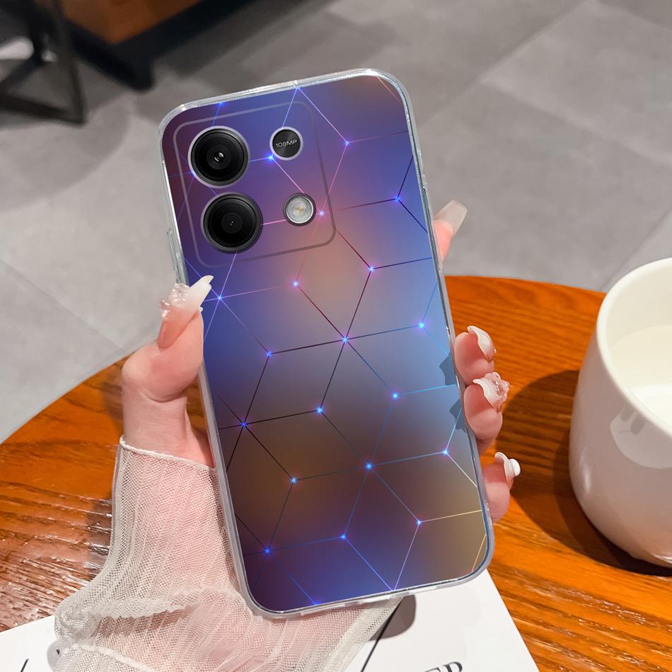 Чехол для телефона Redmi Note 13 Pro Plus, Чернильная живопись, Прозрачный, Мягкий, Тонкий, Силиконовый, Противоударный, Задняя крышка для Redmi Note13 13Pro+