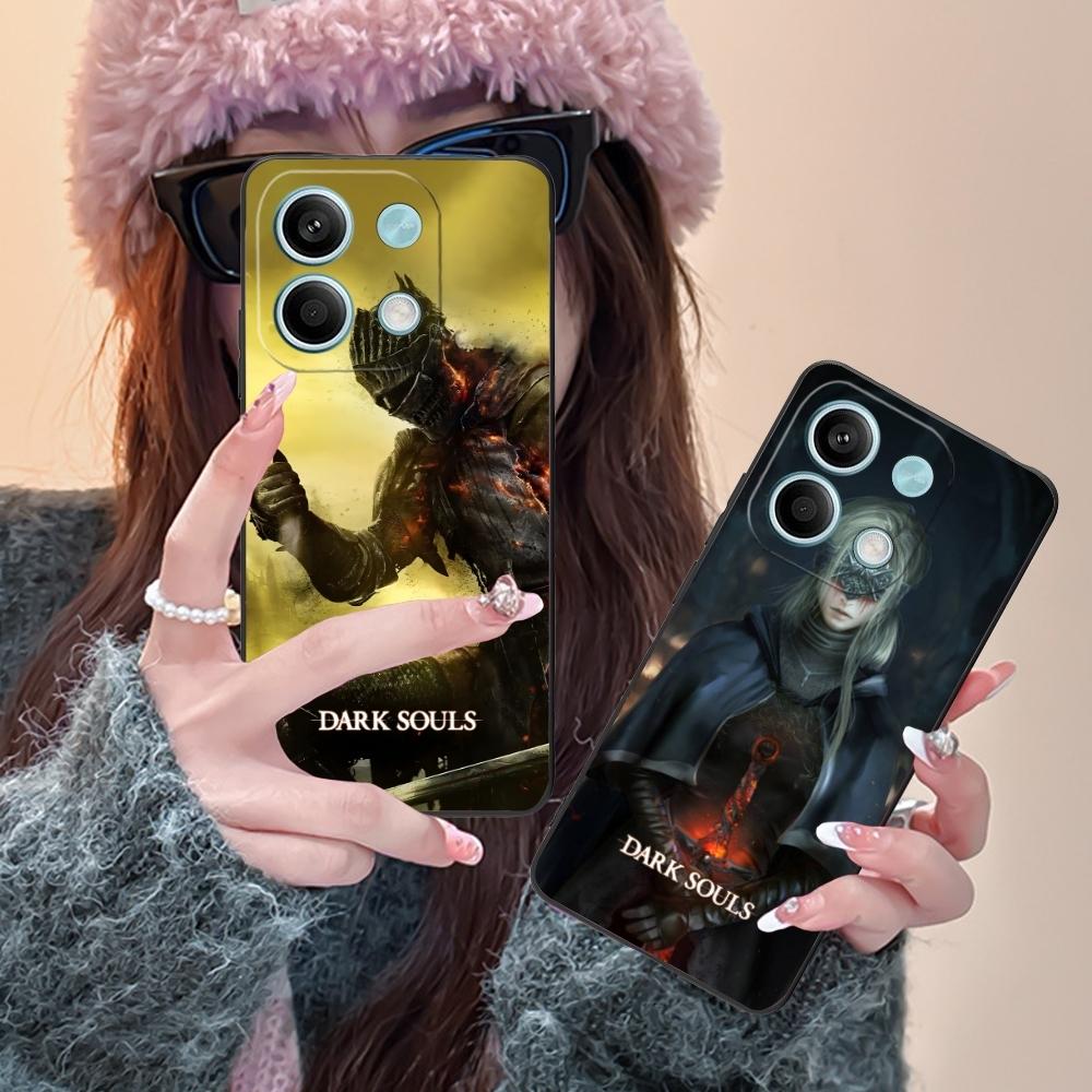 Чехол-бампер Dark Souls для мобильного телефона Xiaomi POCO M6 M5 M4 M3 X6 X5 X4 X3 F6 F5 F4 F3 F2 C40 Pro GT 5G Черный
