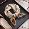Retro- 3D Letter Print Scarf, Dress Collar Scarf, Faux Silk Scarf