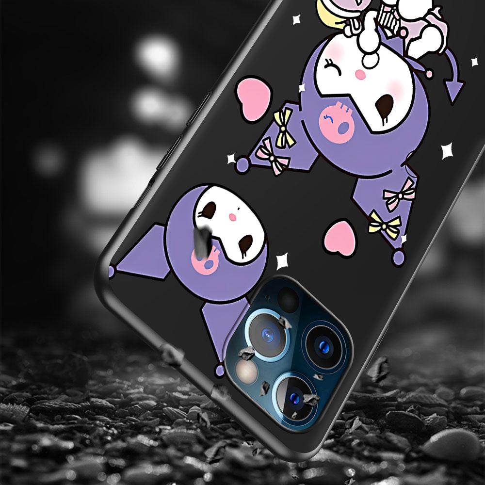 Чехол Cinnamoroll Kuromi для Apple iPhone 13 14 Plus 11 12 Mini 15 Pro Max 7 8 SE 2020 X XS XR Силиконовый Мягкий Чехол для Телефона