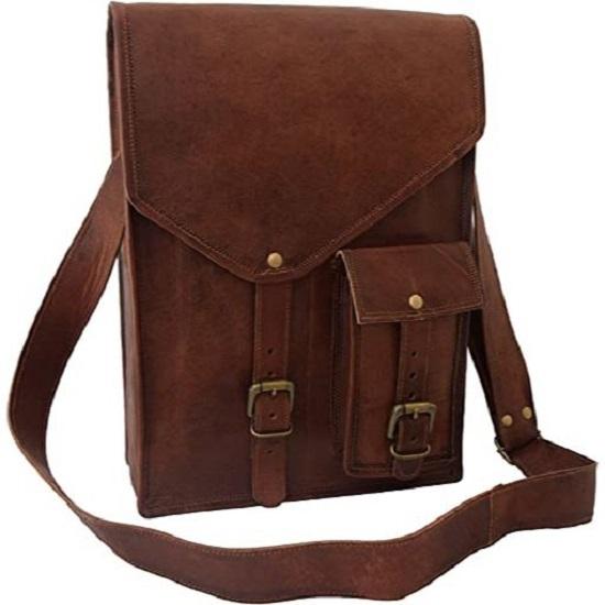 Кожаная сумка-мессенджер подходит для 13-дюймового ноутбука MacBook | Мужчины Женщины Подростки Колледж Школа Ранец Сумки через плечо