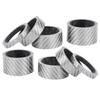 2 Set Carbon Fiber 5 10 15 20mm Bicycle Headset Front Fork Spacer Stem Bike WasherSilver