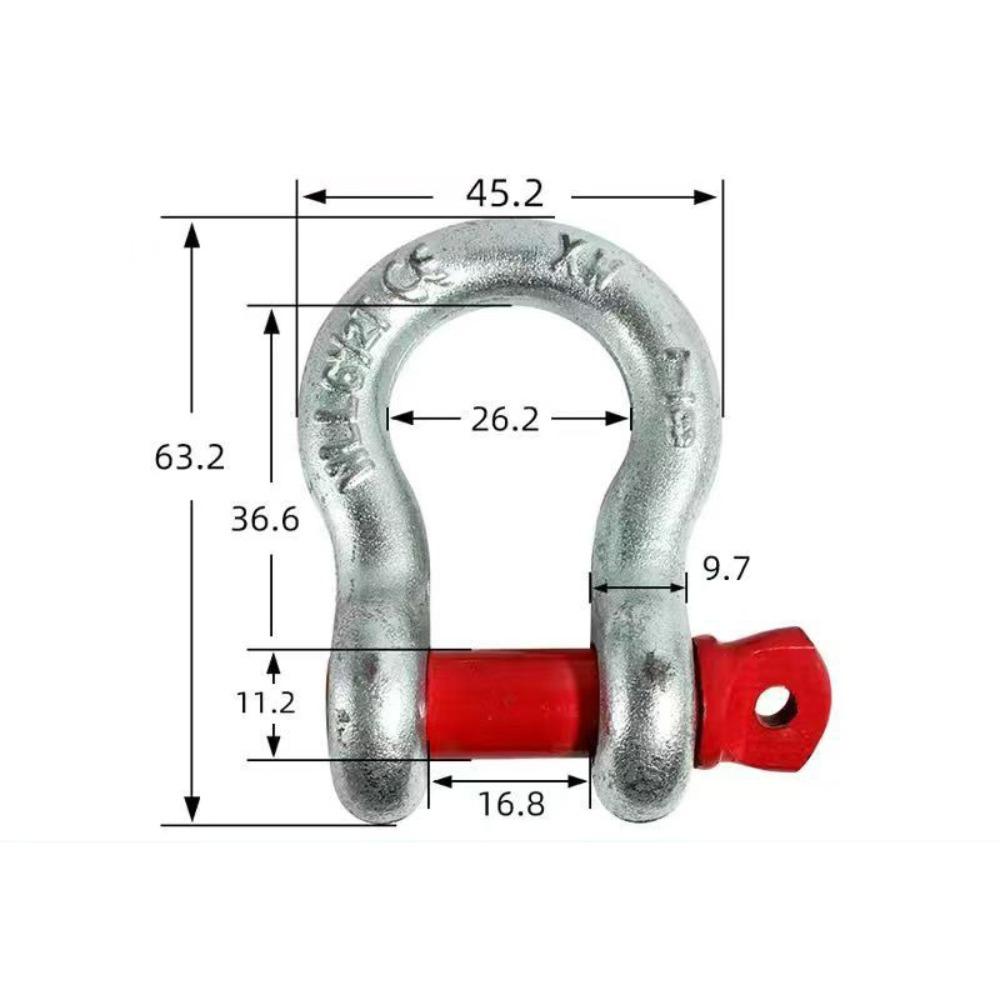 3Ton Working Load Shackle Hitch Receiver Heavy Duty Tow Shackles Rigging Applications