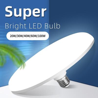 E27 20 Вт/30 Вт/40 Вт/60 Вт/100 Вт светодиодные фонари супер яркая лампа НЛО энергосберегающие потолочные светильники для комнаты домашнее освещение лампочка