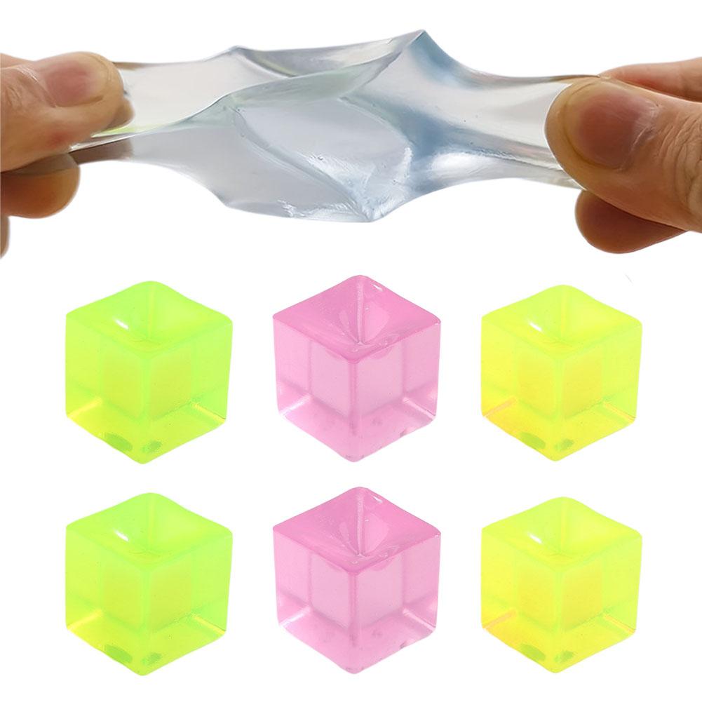 2.5cm Transparent Ice Cube Fidget Toy Mini Mochi Stress Sensory Kawaii Ball Relief Anxiety Paw V3Z6