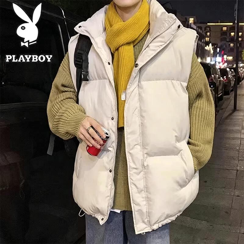 PLAYBOY Мужской утепленный зимний жилет с воротником-стойкой