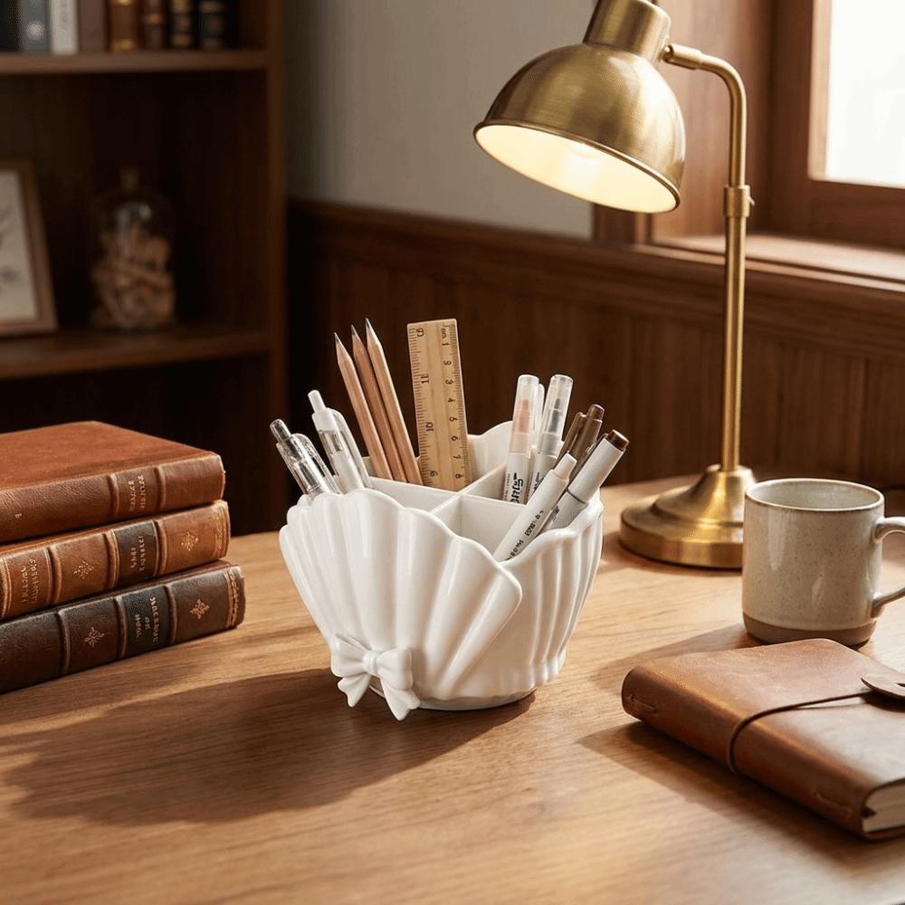 Four-Compartment Makeup Brush Storage Box 3D Printed Pen Holder Toothbrush Rack  Household Use