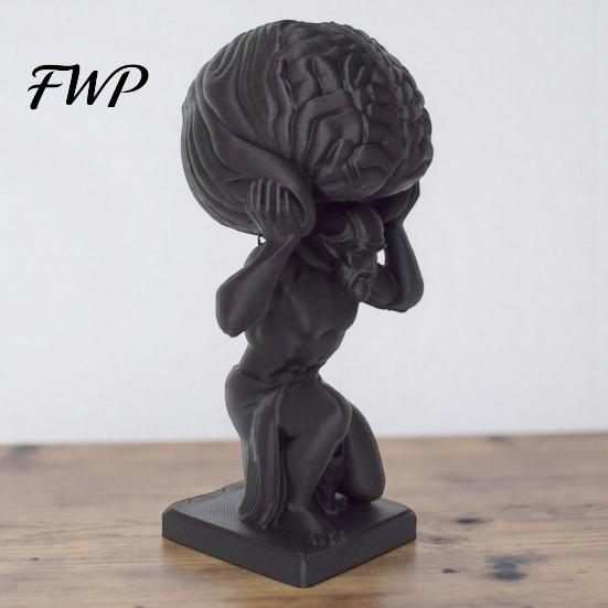 High-end Desk Figurine 3D-Printed Desktop Small Holding Brain Man Sculpture Office Decoration for Living Room Bedroom Shelf Decor
