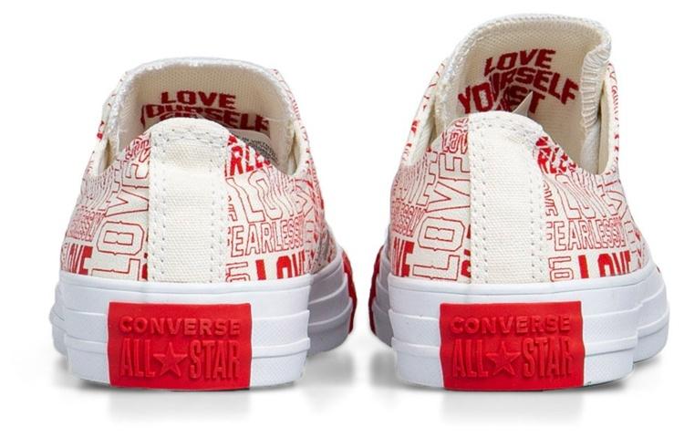 Женские кроссовки Converse Love Fearlessly Chuck Taylor All Star Низкие Красные Женские