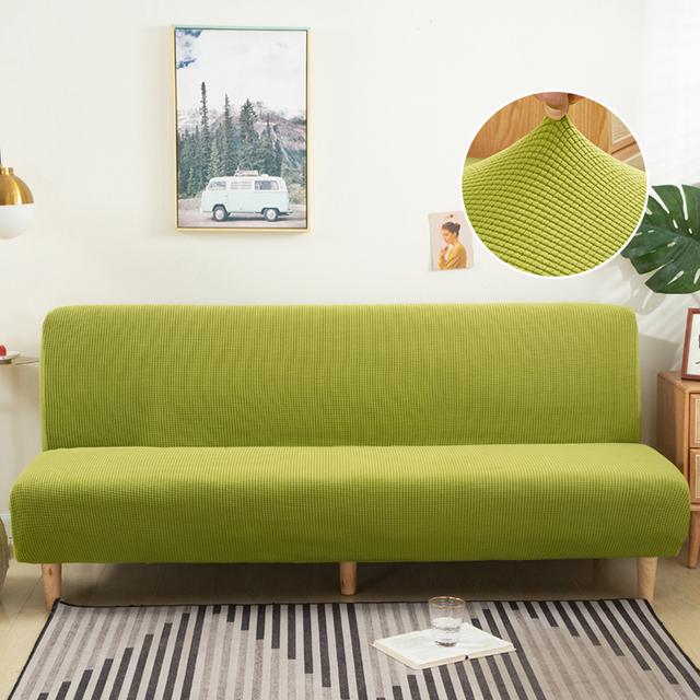 Чехол на диван-кровать из флиса, чехол для дивана без подлокотников для гостиной, эластичный складной диван, чехлы для дивана, чехлы для дома