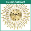 Modern Iron Art Wall Clock With Silent Sweep Movement For Living Room Decor