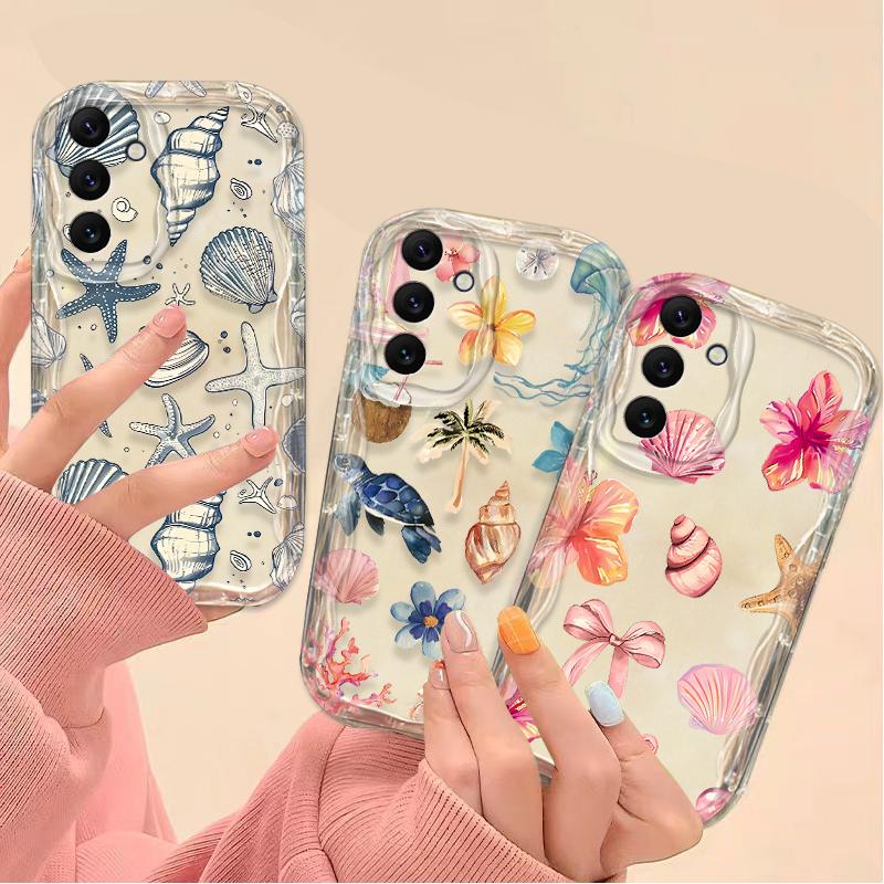 Чехол для телефона с морскими организмами для Samsung Galaxy A16 A06 A55 A35 A25 A15 A05 A05S A54 A34 A24 A14 A73 A53 A33 A23 A13 A52 A32 A22