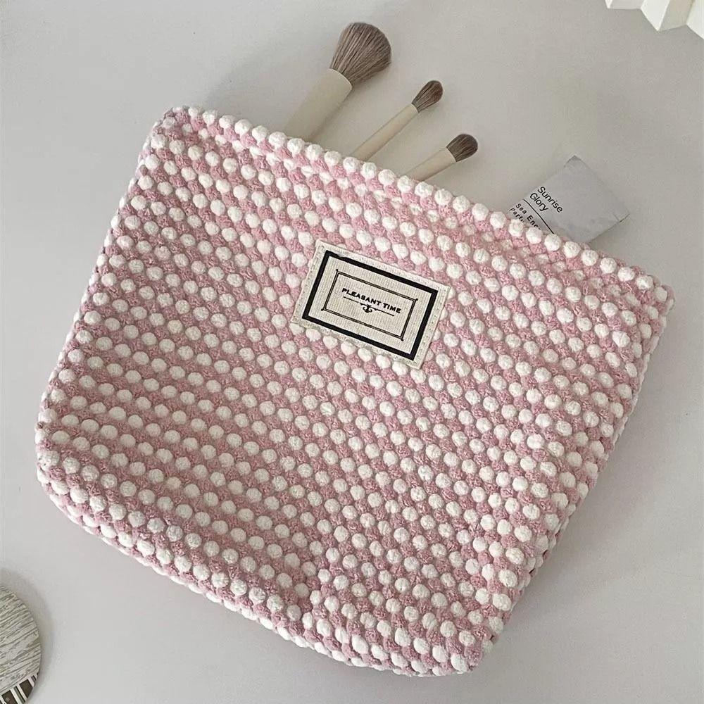 Canvas Lipstick Makeup Bag Simple Storage Bag New Cosmetic Organizer Pouch for Women Girls