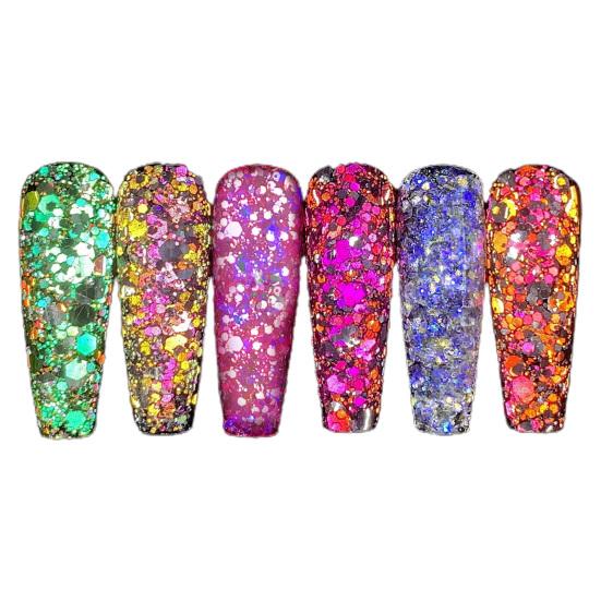 Блестящая пудра с блестками, красивая светоотражающая мини-блестка для ногтей, блестящая пудра с искусственным бриллиантом, пигментная пудра для ногтей, блестящая пудра