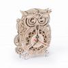 Tsukurundesu [Official Japanese RetailerJapanese Instructions Included] Robotime Moving 3D Wooden Puzzle Series (LK503 Owl Clock)
