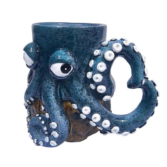 Yousheng Cthulhu-Inspired Octopus Beer Mug Medieval Pirate Viking Tankard 3D Dragon Collector Cup for Bar Home Decor Unique Gift for Men Horror